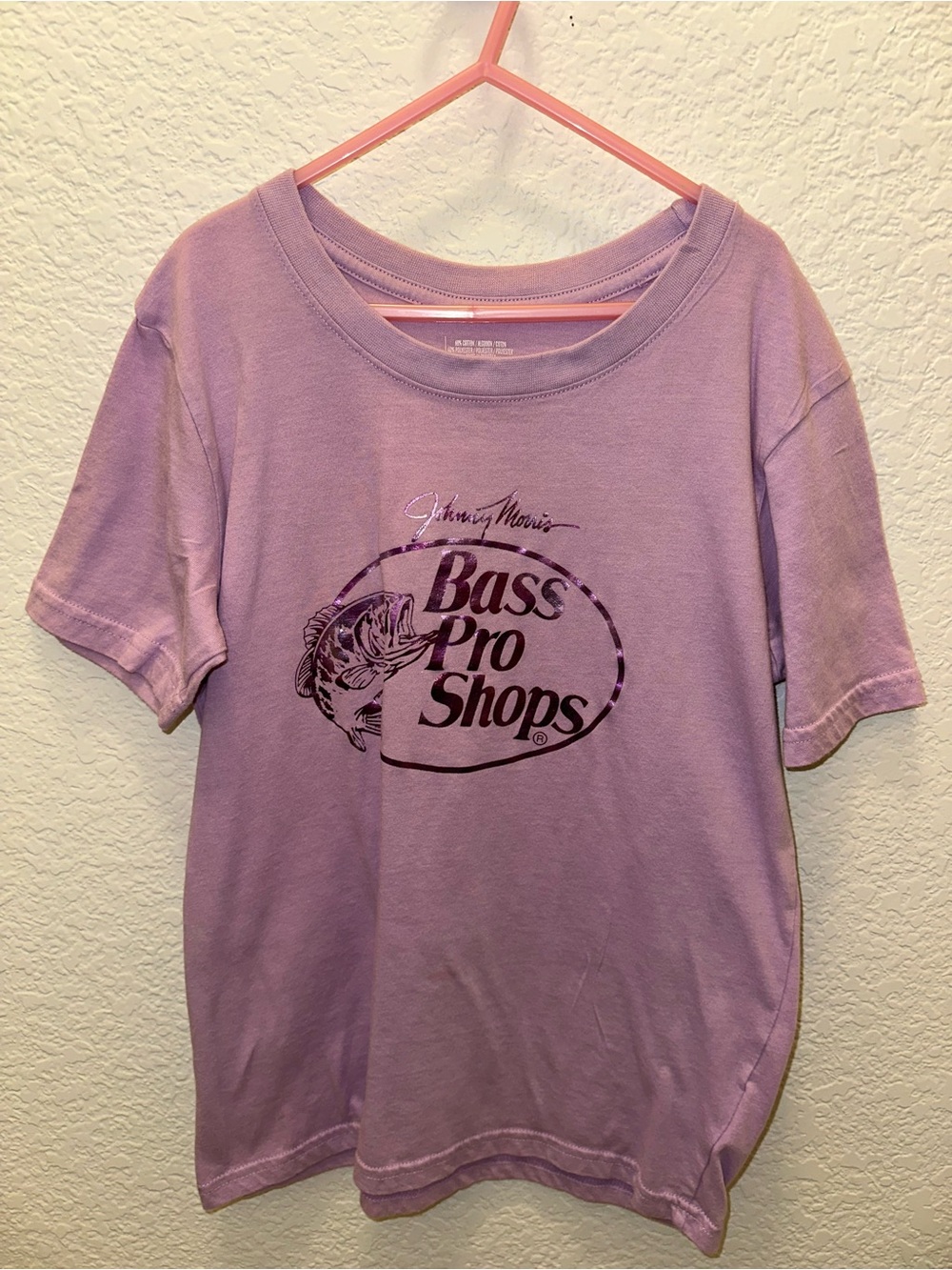 Bass Pro Shops Girls L Lavender Fish Graphic Tee